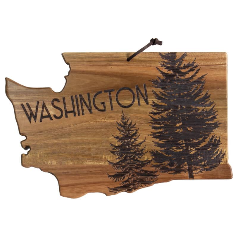 Custom Rock & Branch® Origins Series Washington State Shaped Wood Serving & Cutting Board