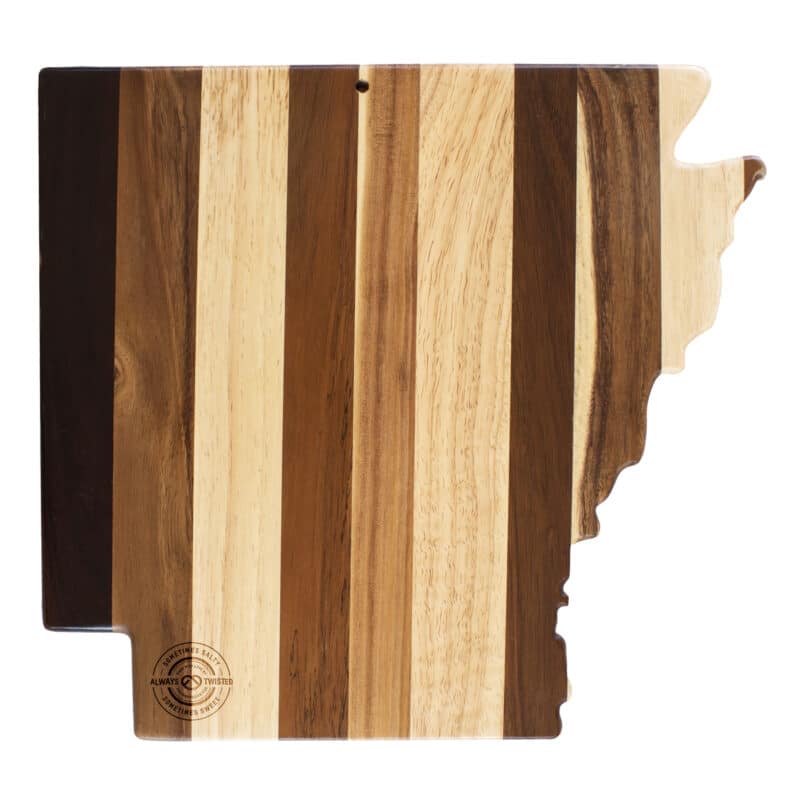 Custom Rock & Branch® Shiplap Series Arkansas State Shaped Wood Serving & Cutting Board