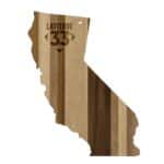 Custom Rock & Branch® Shiplap Series California State Shaped Wood Serving & Cutting Board
