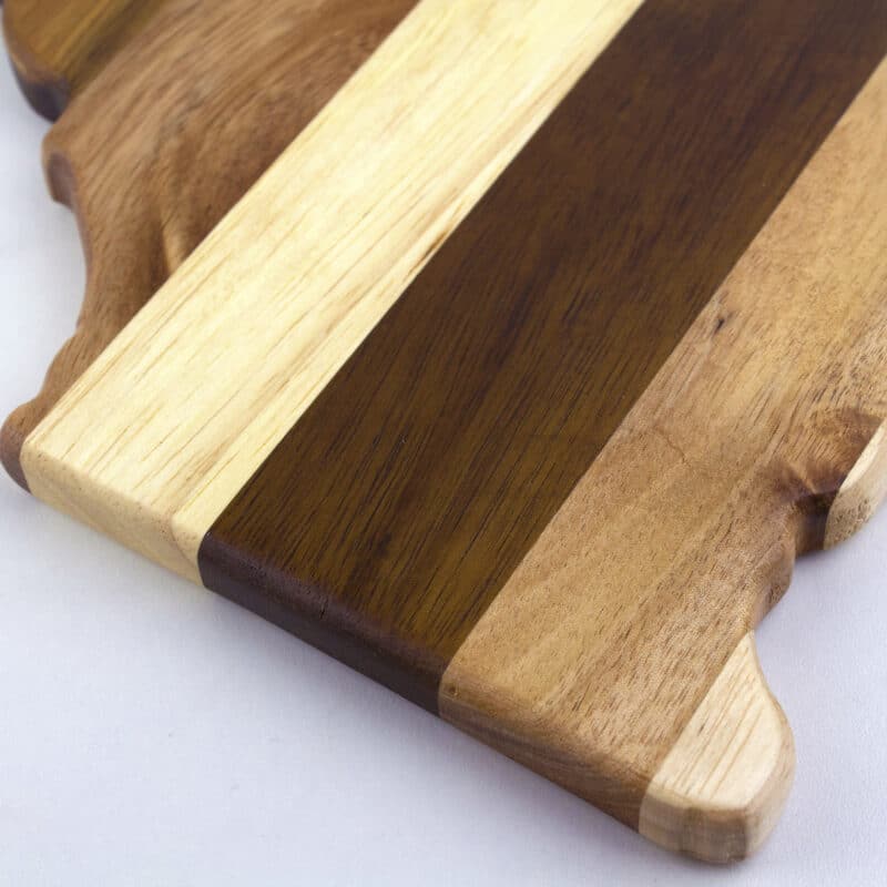 Custom Rock & Branch® Shiplap Series California State Shaped Wood Serving & Cutting Board - 3