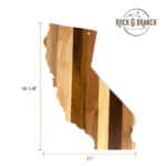 Custom Rock & Branch® Shiplap Series California State Shaped Wood Serving & Cutting Board - 4