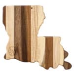 Custom Rock & Branch® Shiplap Series Louisiana State Shaped Wood Serving & Cutting Board