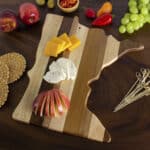 Custom Rock & Branch® Shiplap Series Minnesota State Shaped Wood Serving & Cutting Board - 1