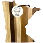 Custom Rock & Branch® Shiplap Series Minnesota State Shaped Wood Serving & Cutting Board - 2