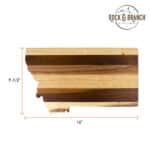 Custom Rock & Branch® Shiplap Series Montana State Shaped Wooden Cutting & Serving Board - 5