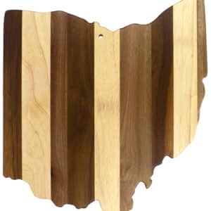 Custom Rock & Branch® Shiplap Series Ohio State Shaped Wood Serving & Cutting Board