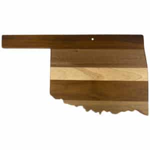 Custom Rock & Branch® Shiplap Series Oklahoma State Shaped Wood Serving & Cutting Board