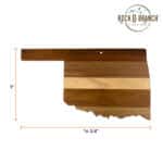 Custom Rock & Branch® Shiplap Series Oklahoma State Shaped Wood Serving & Cutting Board - 5