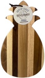 Custom Rock & Branch® Shiplap Series Pineapple Shaped Wood Serving & Cutting Board - 4