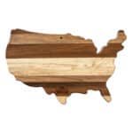 Custom Rock & Branch® Shiplap Series USA Shaped Wood Serving & Cutting Board