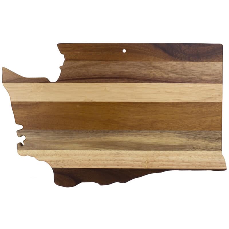 Custom Rock & Branch® Shiplap Series Washington State Shaped Wood Serving & Cutting Board