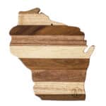 Custom Rock & Branch® Shiplap Series Wisconsin State Shaped Wood Serving & Cutting Board
