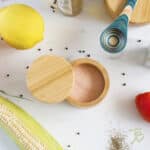 Custom Round Salt Box w/Magnetic Swivel Lid - 1