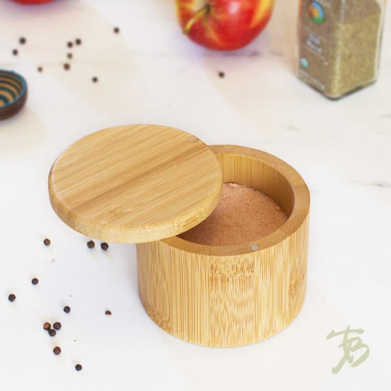 Custom Round Salt Box w/Magnetic Swivel Lid - 2