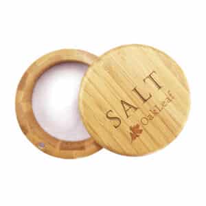 Custom Salt Box w/Magnetic Swivel Lid & "Salt" Engraving on Lid