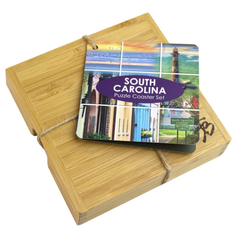 Custom South Carolina Puzzle Coaster Set - 4