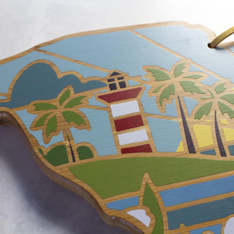 Custom South Carolina State Shaped Cutting & Serving Board w/Artwork by Summer Stokes - 3