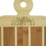Custom Striped Paddle Atlanta City Skyline Board - 2