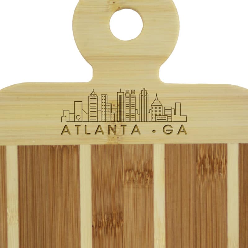 Custom Striped Paddle Atlanta City Skyline Board - 2
