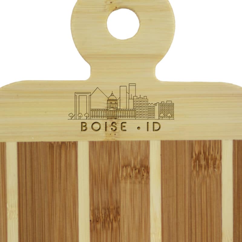 Custom Striped Paddle Boise City Skyline Board - 2