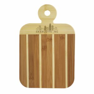 Custom Striped Paddle Charlotte City Skyline Board