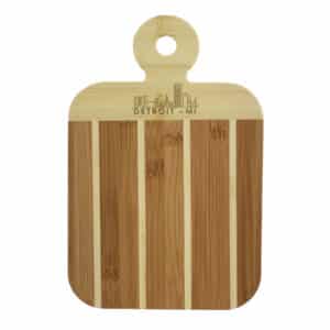 Custom Striped Paddle Detroit City Skyline Board