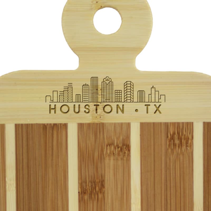 Custom Striped Paddle Houston City Skyline Board - 2