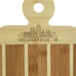 Custom Striped Paddle Indianapolis City Skyline Board - 2