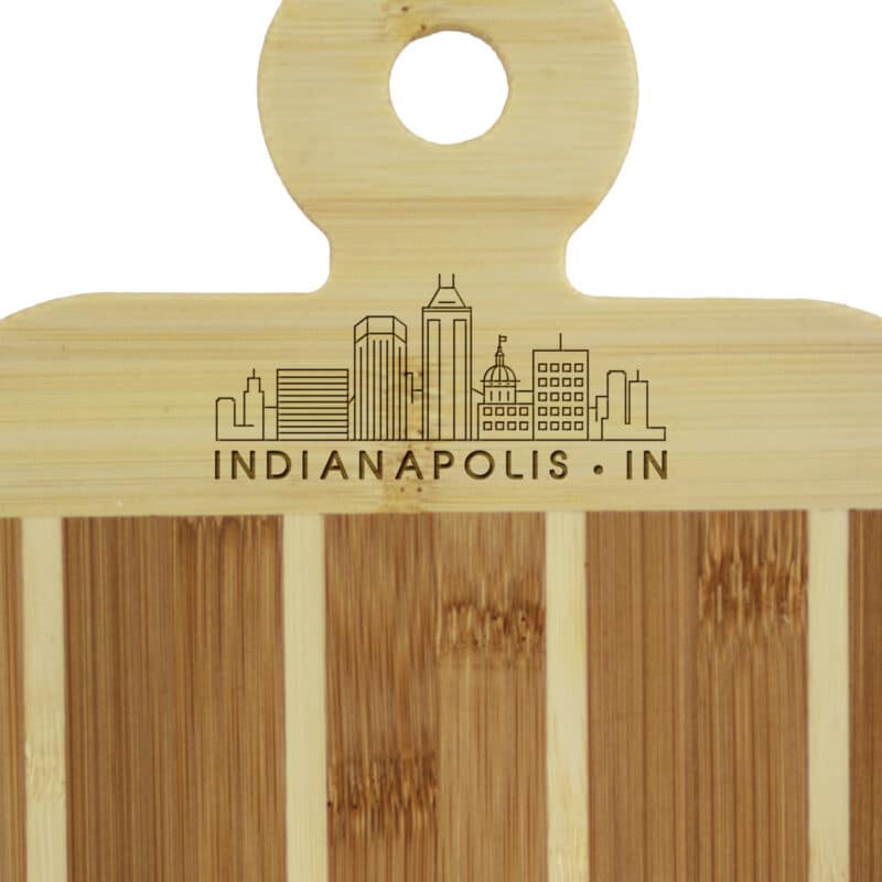 Custom Striped Paddle Indianapolis City Skyline Board - 2