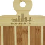 Custom Striped Paddle Jacksonville City Skyline Board - 2