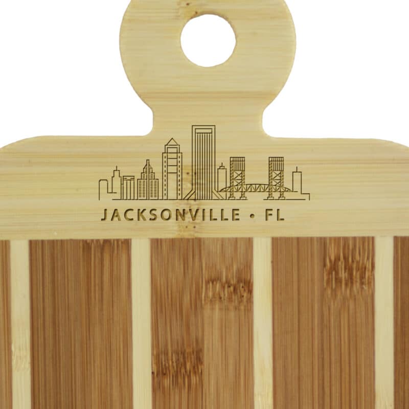 Custom Striped Paddle Jacksonville City Skyline Board - 2