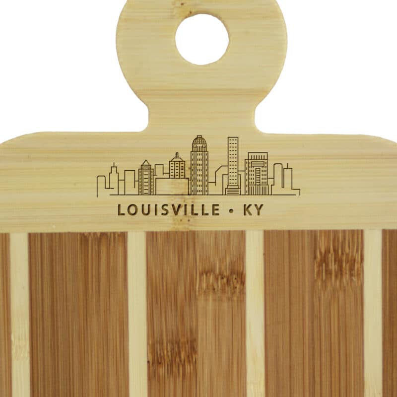 Custom Striped Paddle Louisville City Skyline Board - 2