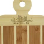 Custom Striped Paddle Memphis City Skyline Board - 2