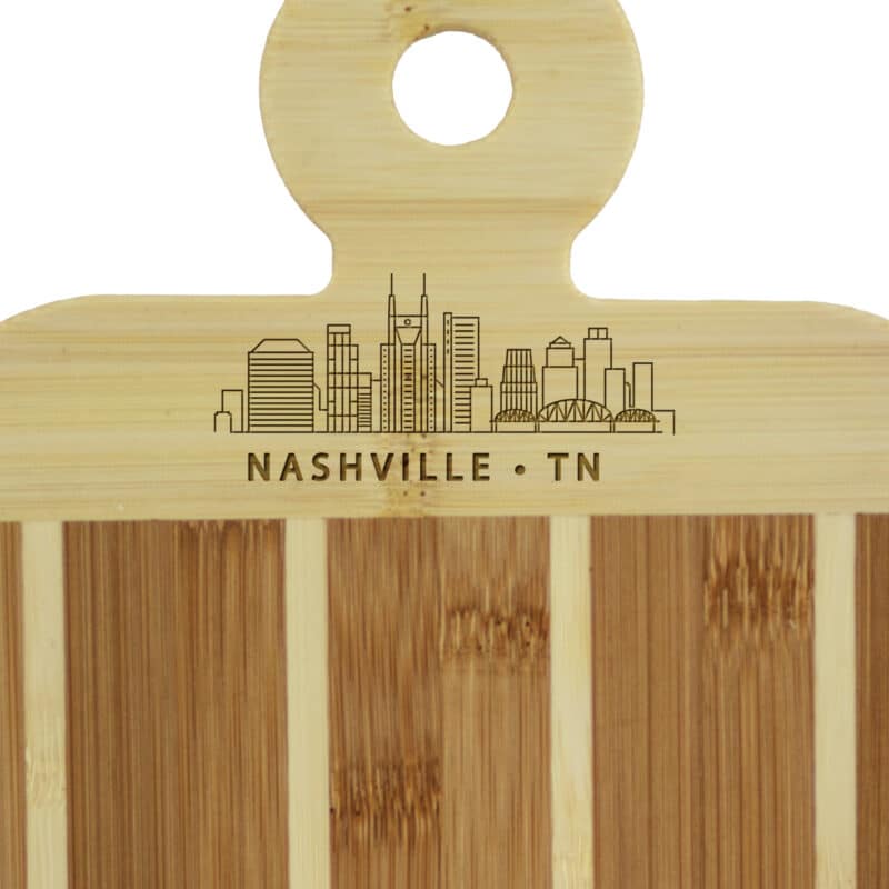 Custom Striped Paddle Nashville City Skyline Board - 2