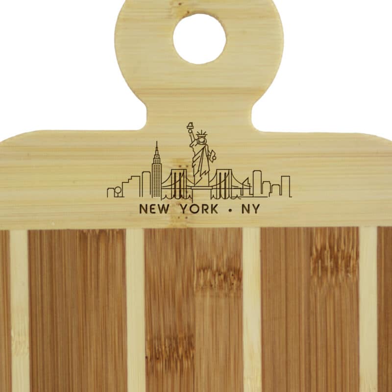 Custom Striped Paddle New York City Skyline Board - 2