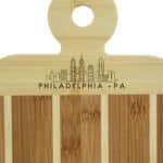 Custom Striped Paddle Philadelphia City Skyline Board - 2