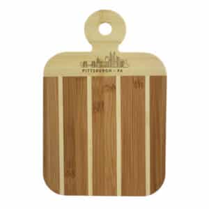 Custom Striped Paddle Pittsburgh City Skyline Board
