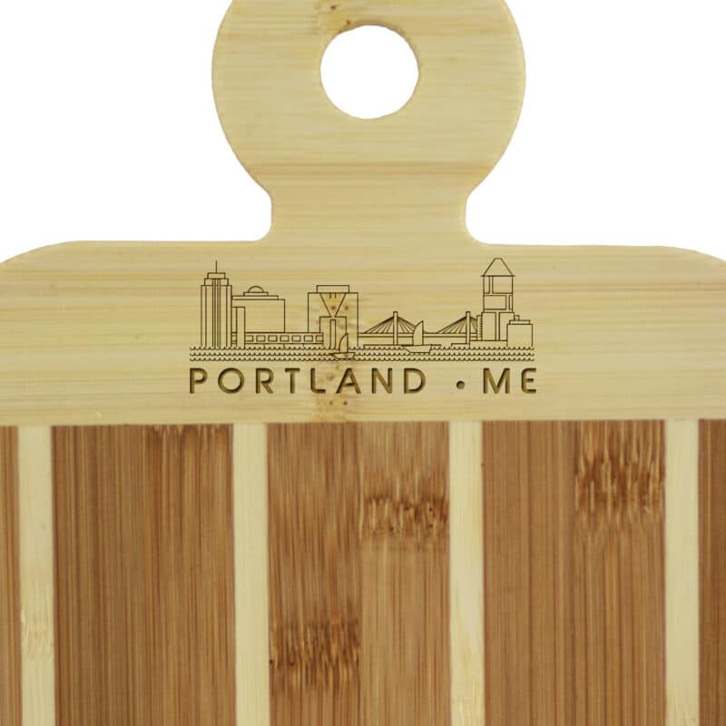 Custom Striped Paddle Portland Maine City Skyline Board - 2