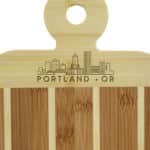 Custom Striped Paddle Portland Oregon City Skyline Board - 2