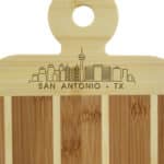 Custom Striped Paddle San Antonio City Skyline Board - 2