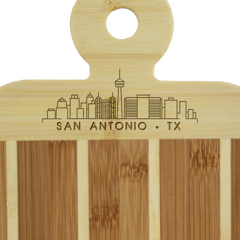Custom Striped Paddle San Antonio City Skyline Board - 2