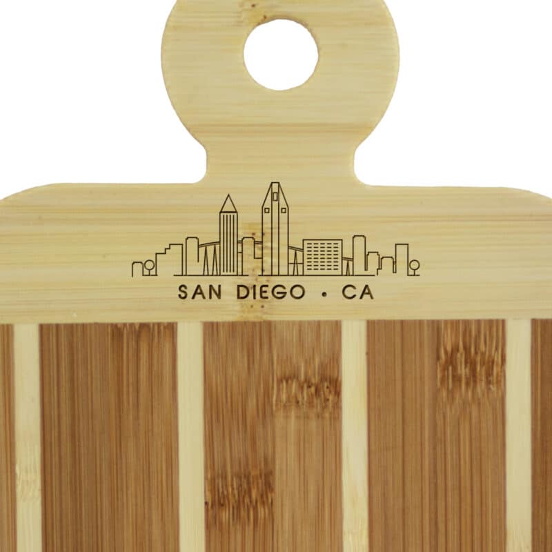 Custom Striped Paddle San Diego City Skyline Board - 2