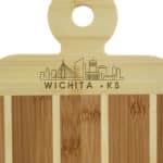Custom Striped Paddle Wichita City Skyline Board - 2