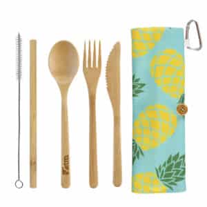 Custom Take-Along Flatware Pineapple Utensil Roll