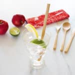 Custom Take-Along Flatware Red Hibiscus Utensil Roll - 2