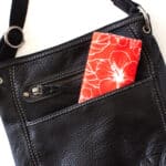 Custom Take-Along Flatware Red Hibiscus Utensil Roll - 3