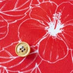 Custom Take-Along Flatware Red Hibiscus Utensil Roll - 5