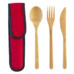 Custom Take-Along Flatware Set w/Red Travel Case - 1