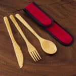 Custom Take-Along Flatware Set w/Red Travel Case - 2