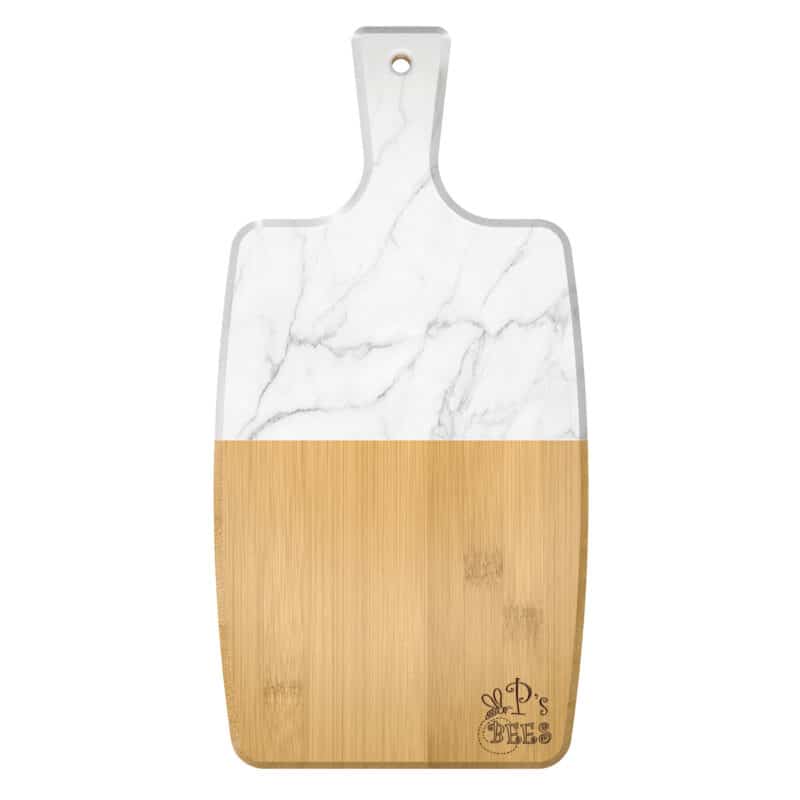 Custom UV Print Faux Marble/Bamboo Paddle Cutting Board